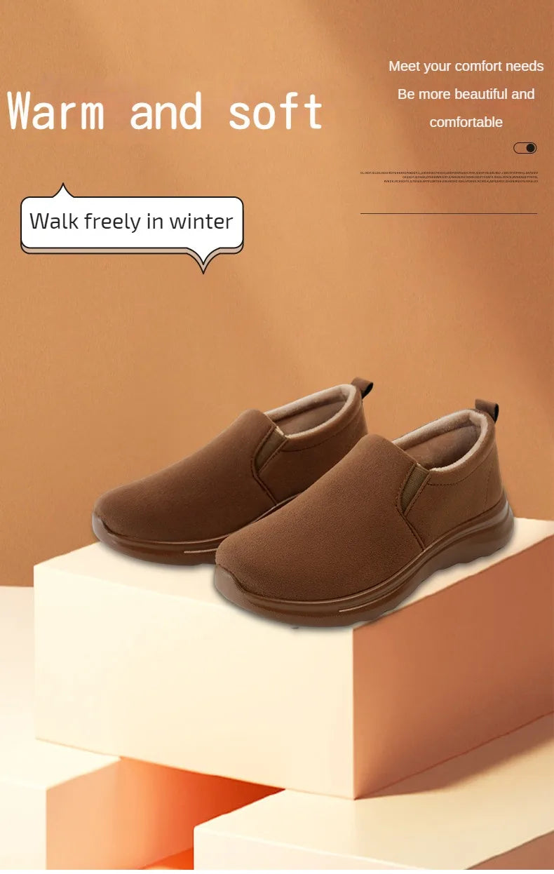 Women Snow Ankle Boots – Anti-Slip Plush Leather Winter Footwear