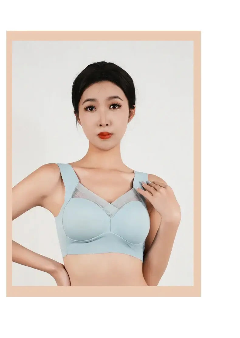 Women Ice Silk Seamless Push Up Bra