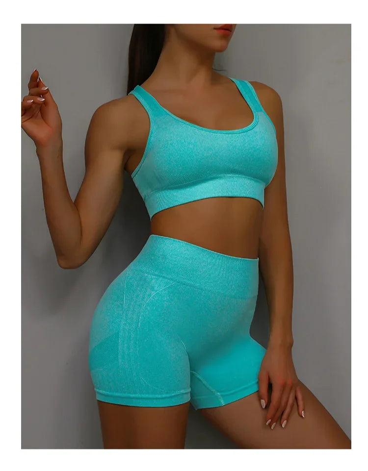 Women Fitness Vest & Shorts Set
