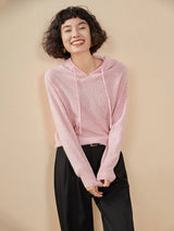 Women's 100% Cashmere Hooded Sweater
