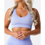Women Ribbed Galaxy Seamless Sports Bra