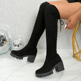 Women’s Winter Over-the-Knee Lace-Up Boots