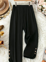 Women’s Black Straight-Leg Pants