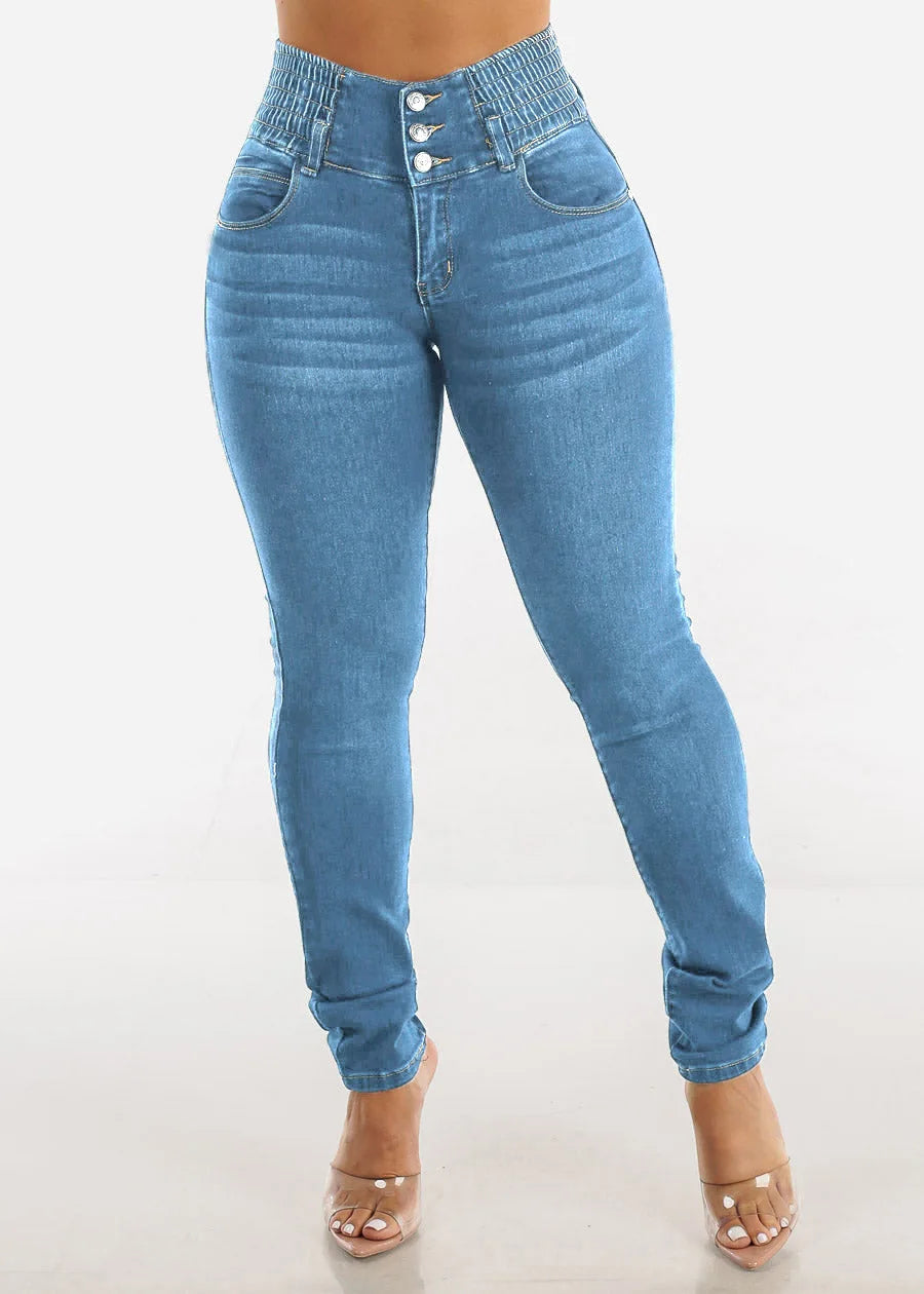 Women Washed Pencil Jeans