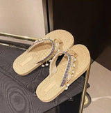 Women’s Low Heel Beach Sandals Non-Slip Slides