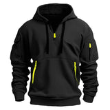 Men's Plus Size Hoodie – Streetwear Multi-Pocket