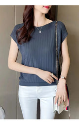 Women Summer Knit Blouse 2025
