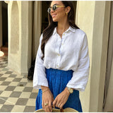 Women Cotton Wide Leg Pant Set