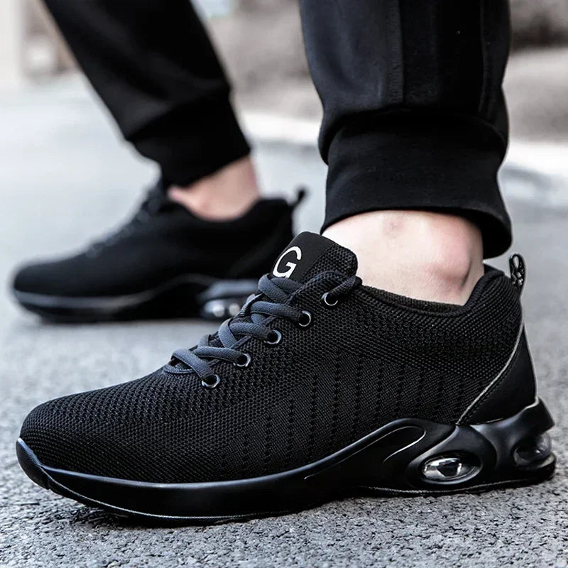 Women Safety Shoes Air Cushion Steel Toe Sneakers