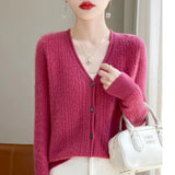 Women Merino Wool Cashmere Cardigan