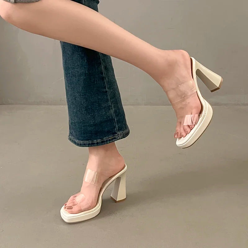 Clear Open Toe Platform Mules – Summer 2025