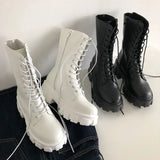 Women Mid Calf Boots Waterproof Rain Shoes