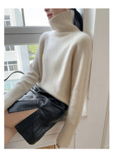 Women's Loose Turtleneck Cashmere Sweater