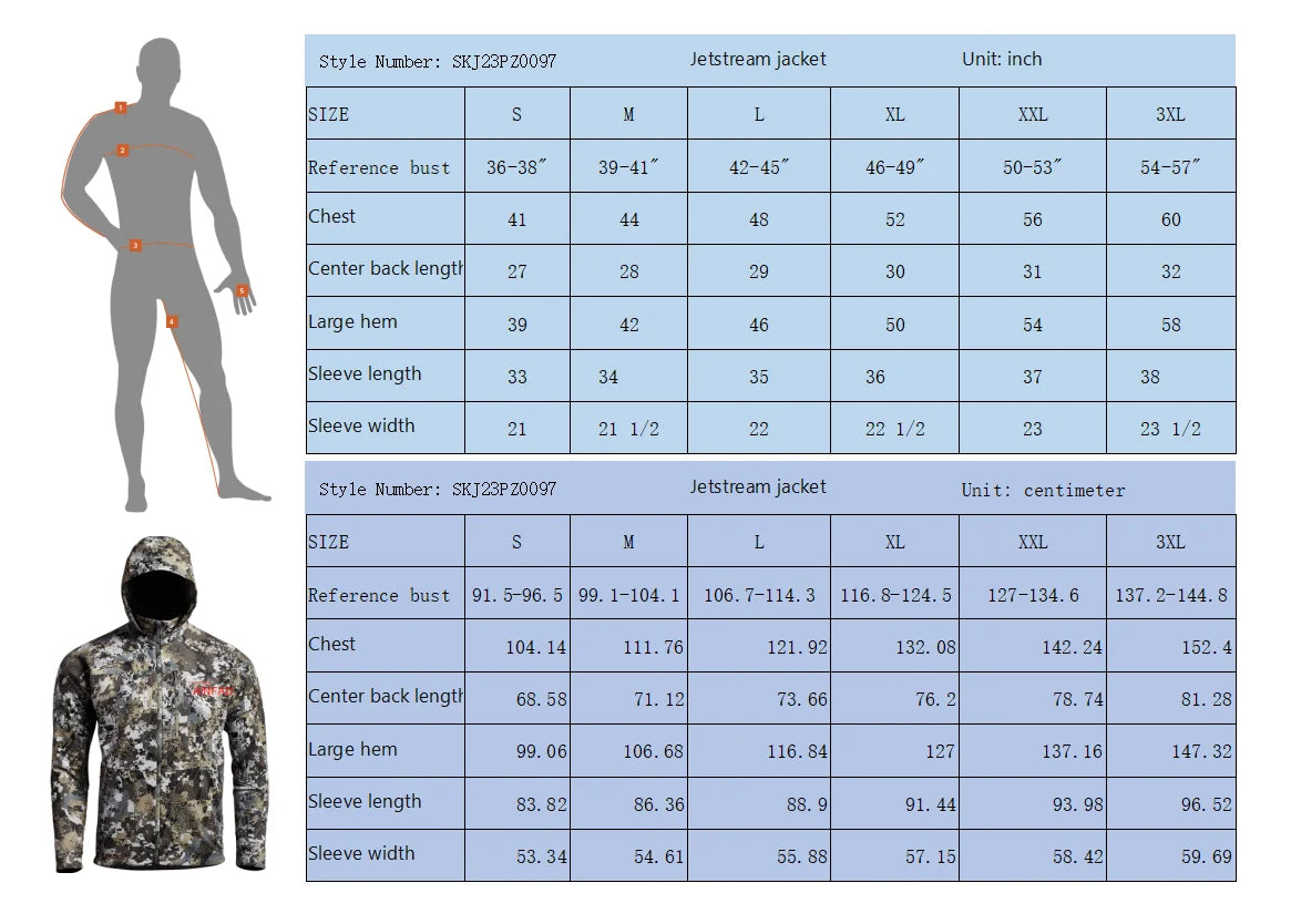 Men Windproof Waterproof Hunting Jacket