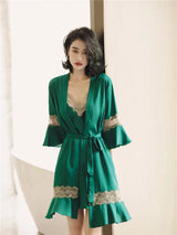 Women Ice Silk Nighty Pajamas