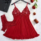 Women Lace See Through Sleep Dress