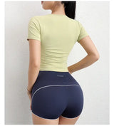 Women Compression T-Shirt Seamless Short Sleeve Gym Top