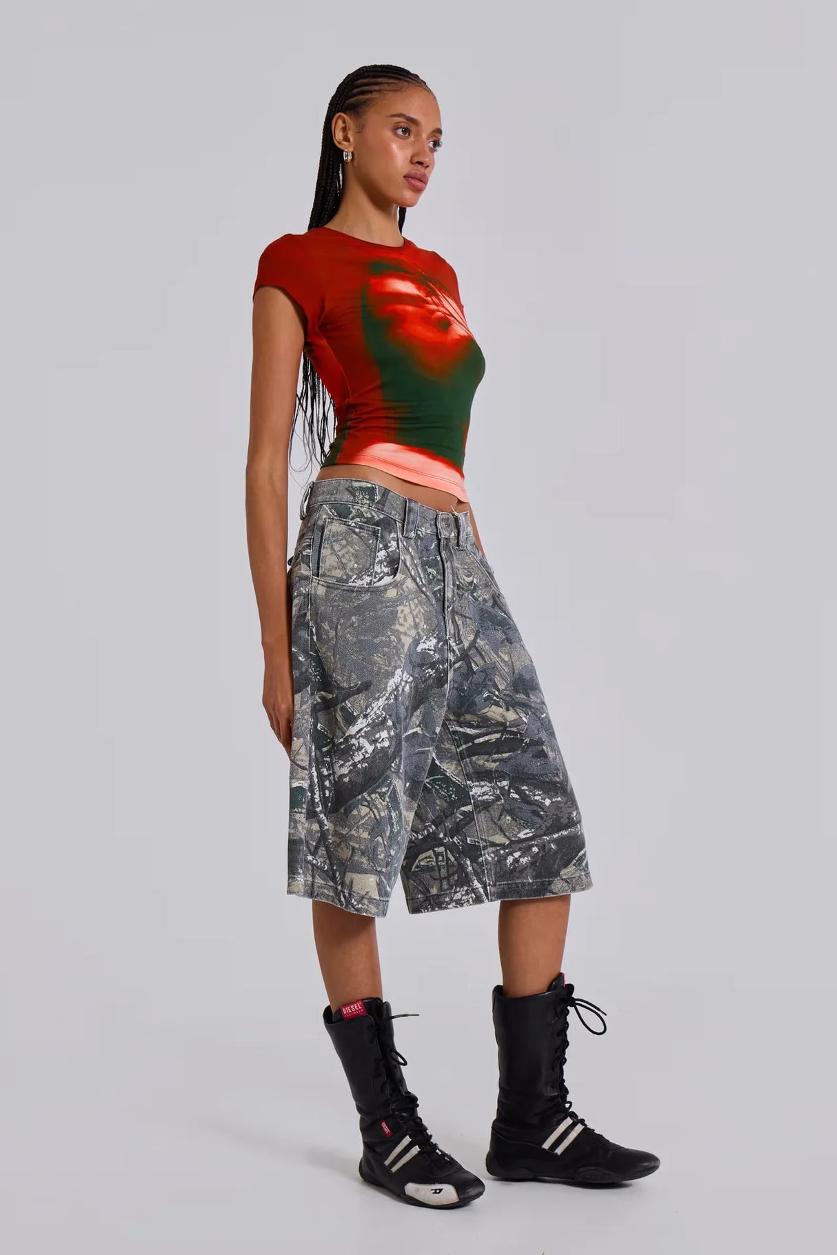 Women Camouflage Streetwear Jeans