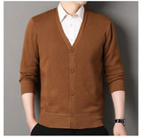 Men V-Neck Knit Cardigan