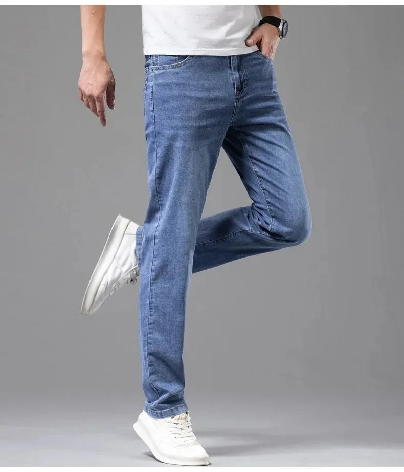 Men Grey Stretch Jeans