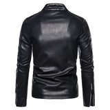 Men Faux Leather Motorcycle Jacket