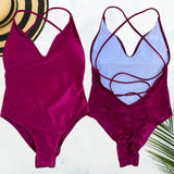 Women Solid Plus Size Swimsuit