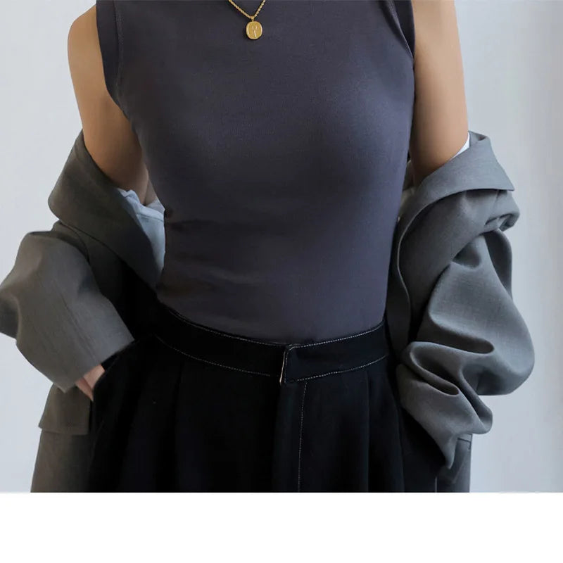 Colorful Round Neck Camisole Vest