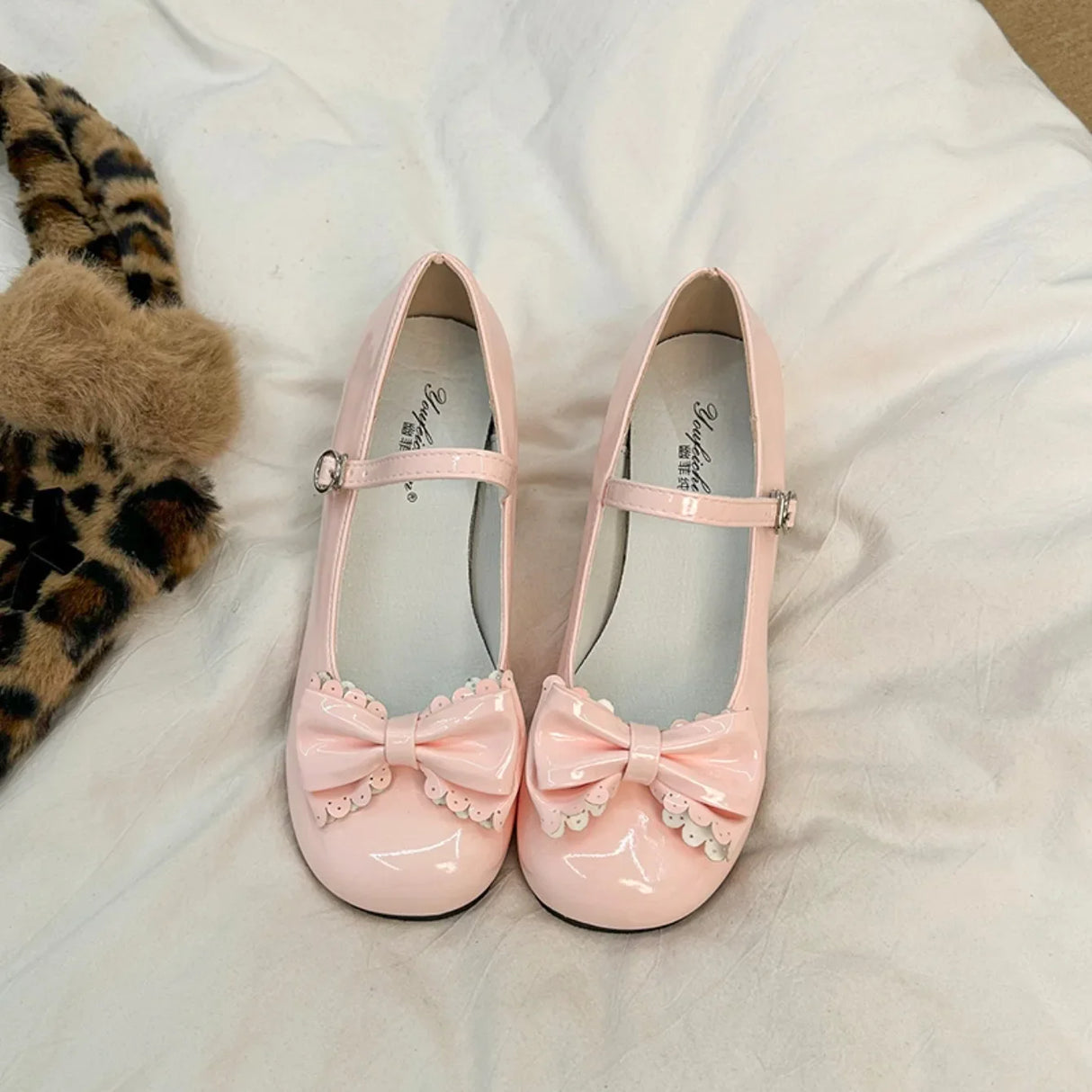 Lolita Round Toe Pumps – Cute Bow Midi Heels 2025