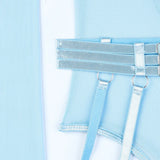 Women Mesh Splicing Suspender Jumpsuit