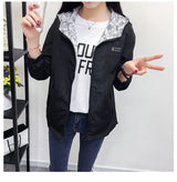 Double-Sided Women's Trench Coat – Hooded Spring Autumn Windbreaker