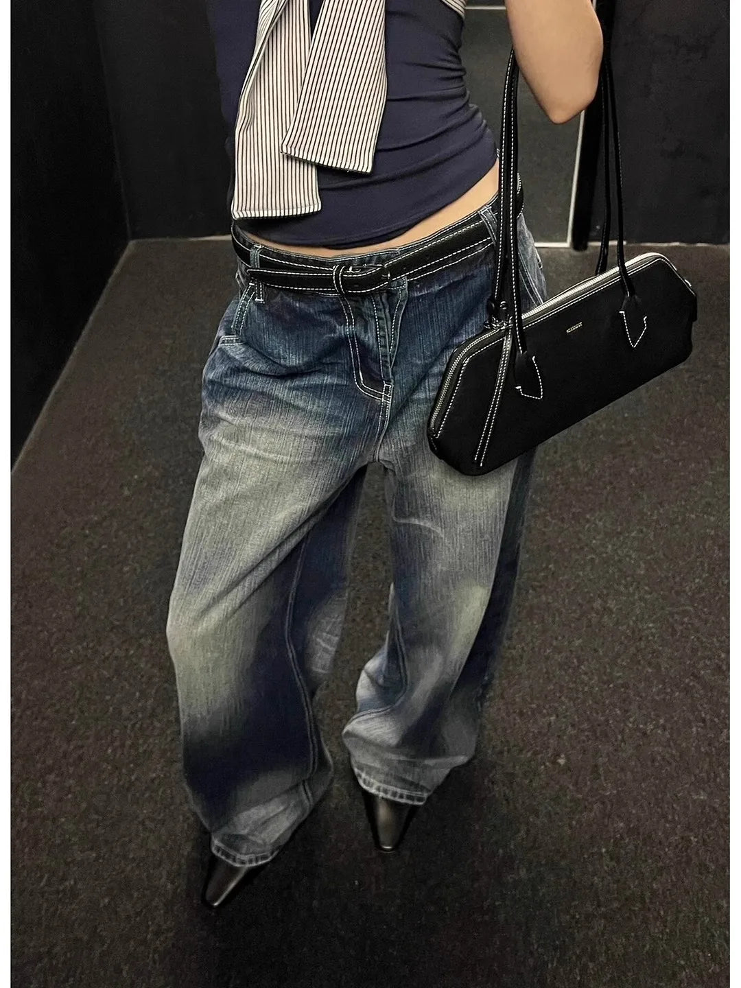 HighMuse™ – Vintage Wide Leg High Waist Denim Pants (Polished, Comfy & Versatile)