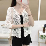 Women's Knitted Lace Shrug Cardigan