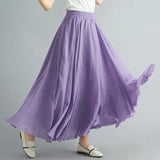 Women Linen Maxi Skirt