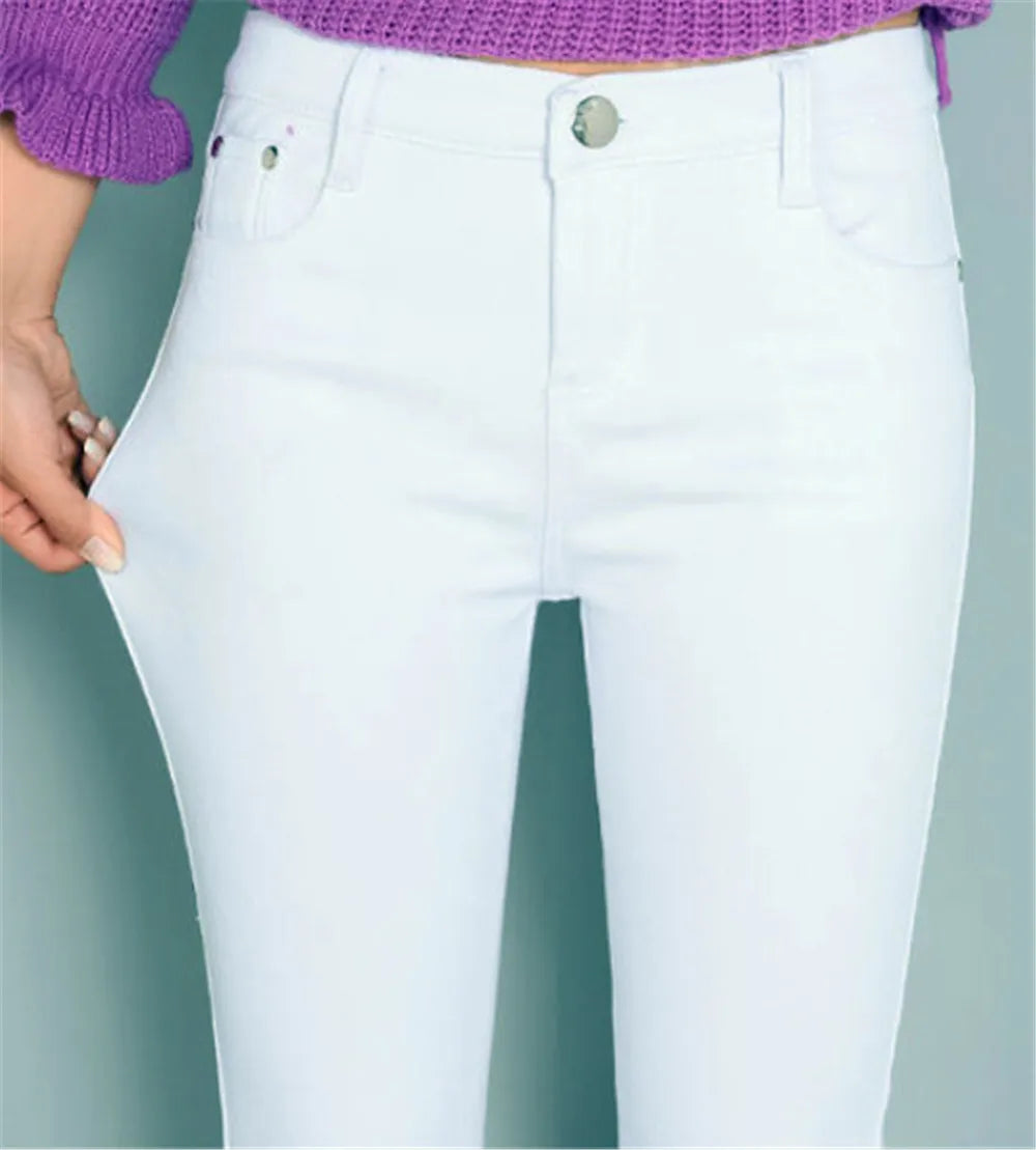 Women White Office Pants