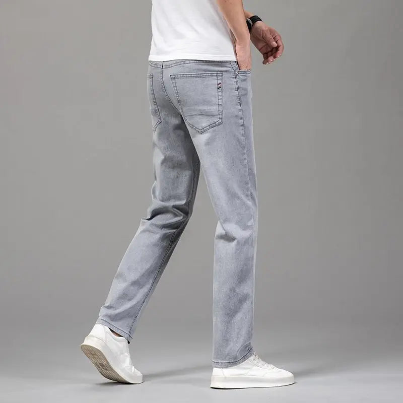 Men Grey Stretch Jeans
