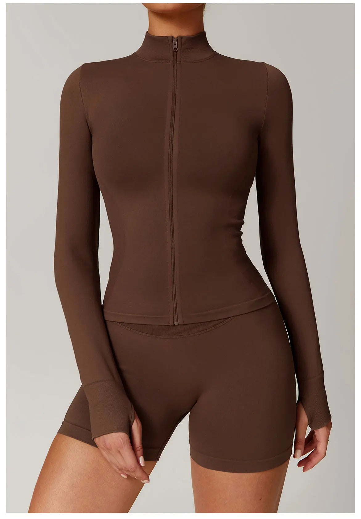 Seamless Women's Long Sleeve Yoga Jacket – Windproof Running Sports Top