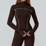 Women Slim Fit Long Sleeve Running Jacket