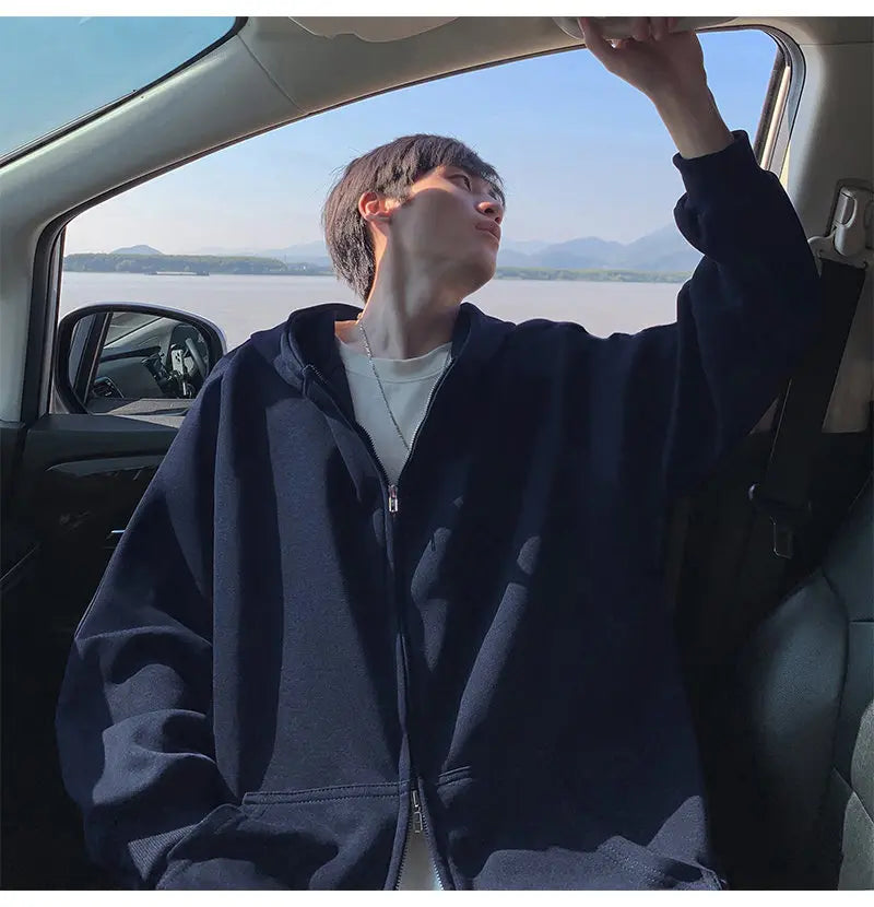 Plus Size Men’s Zip-Up Hoodie