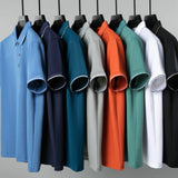Men Luxury Silk Cotton Polo Shirt