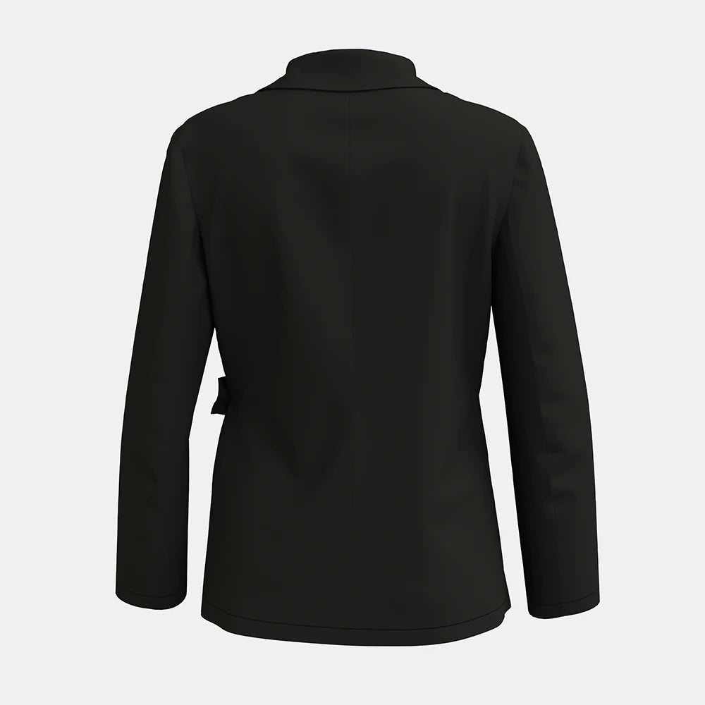 MuseForm™ – Buttoned Shawl Collar Blazer (Elegant Fit, Office Ready)