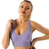 Women Ribbed Galaxy Seamless Sports Bra