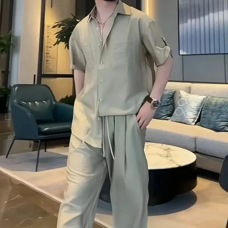 Men Nylon Two-Piece Set