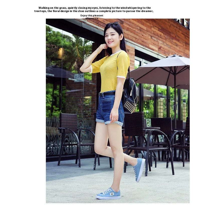 Women Canvas Shoes Lightweight Flat Sneakers