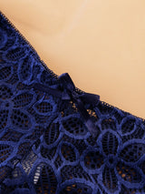 Women Contrast Lace Bra Set