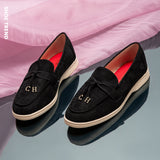 Women’s Patent Leather Bow Pointed Toe Loafers