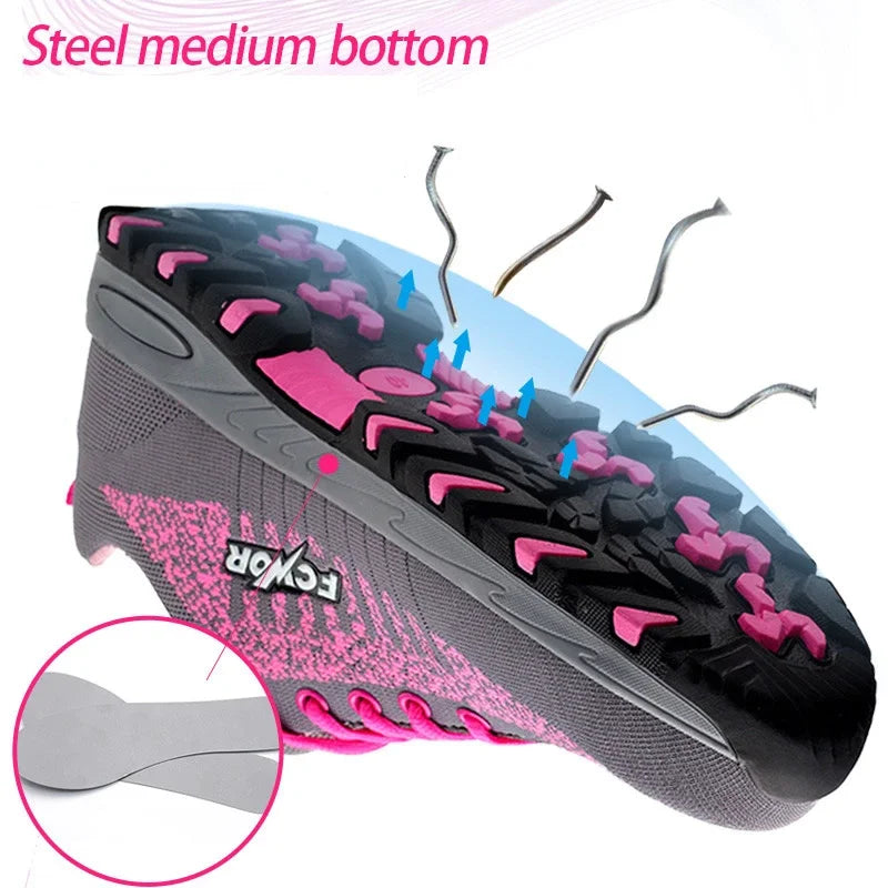 Women Safety Shoes Lightweight Non Slip Boots