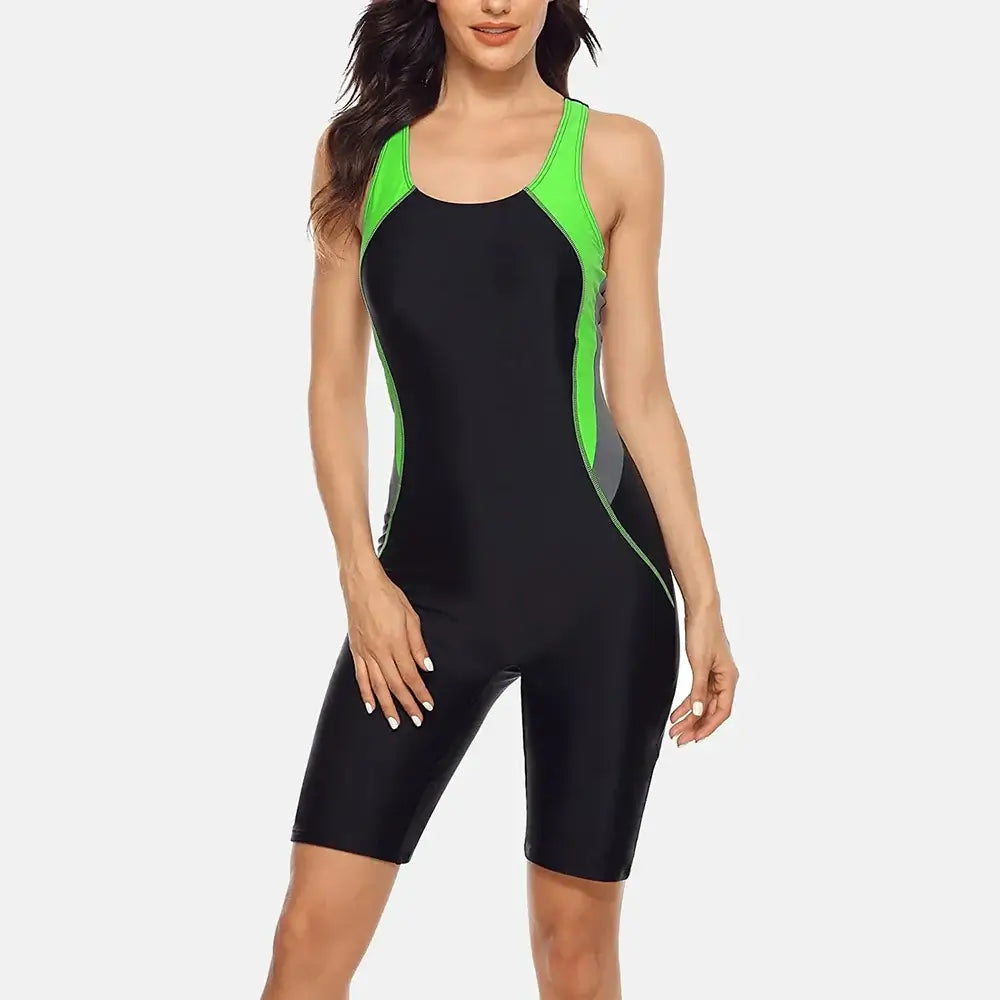 Women Knee-Length Sports Swimsuit