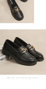 Luxury Platform Loafers with Metal Chain – 2025
