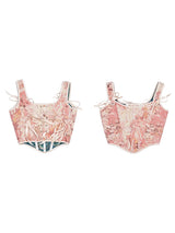 Women Floral Corset Tank Top