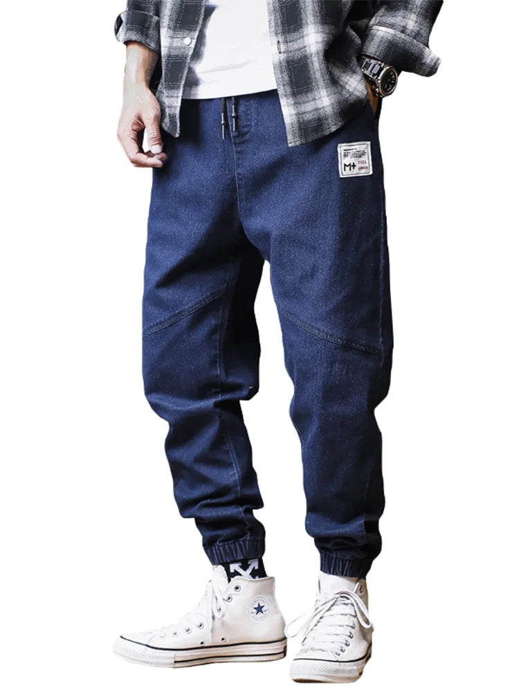 Men's Plus Size Harem Denim Joggers